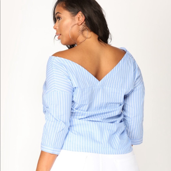 Blue/White top - Picture 2 of 5